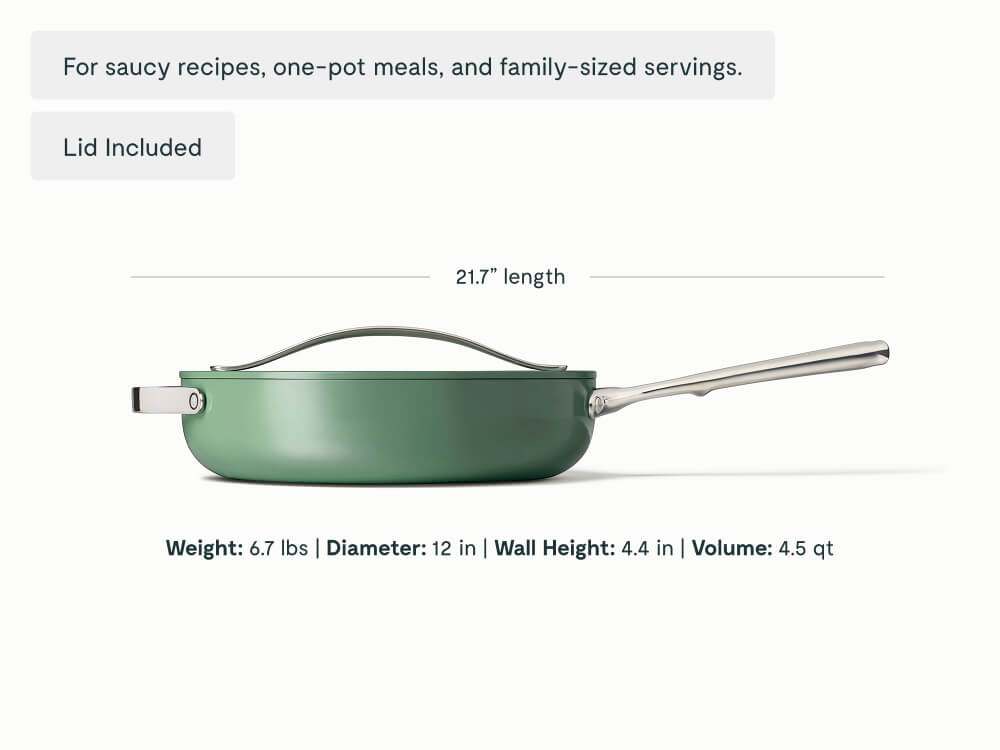 4.5 qt Non-Stick Ceramic Pan With Lid