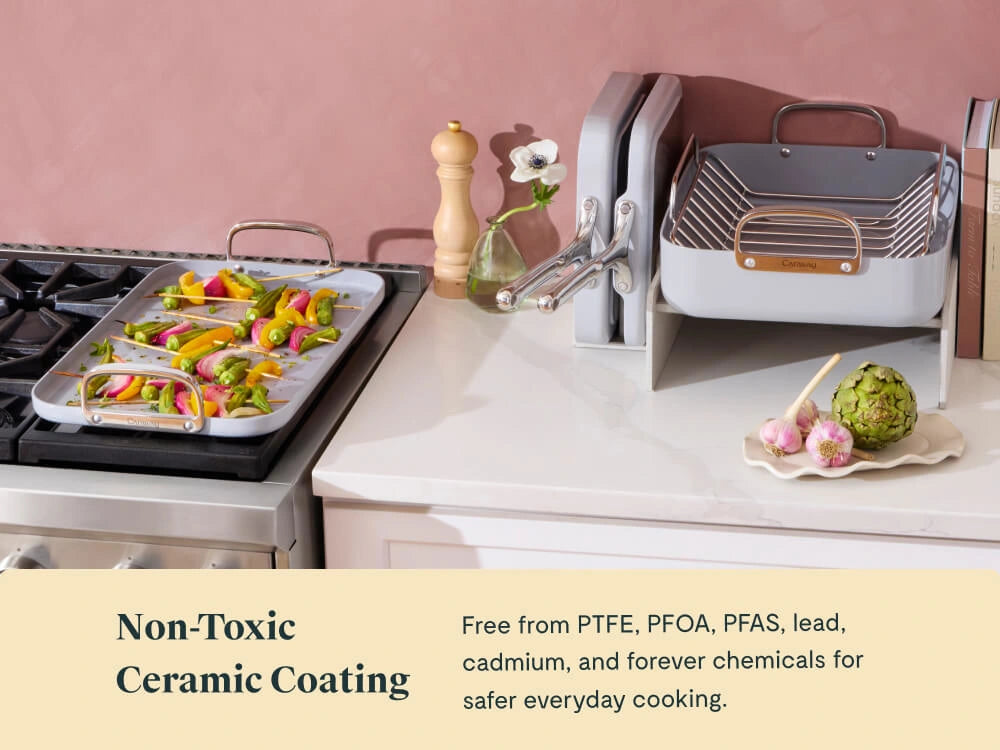 7-Piece Set of Ceramic-Coated Pans With Complimentary Storage